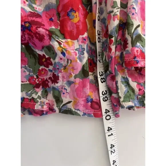 Natural Life Flora Convertible Maxi Skirt Dress Floral XL Ruffle Hem Pink Boho - Picture 12 of 13